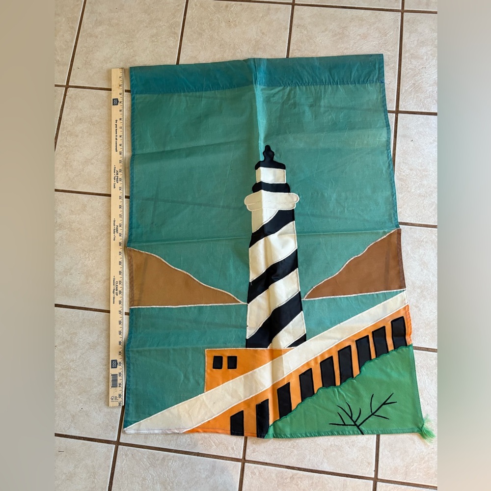 Vintage Lighthouse Large Garden Flag Home Decor Coastal Nautical Yard Decor - Picture 5 of 6